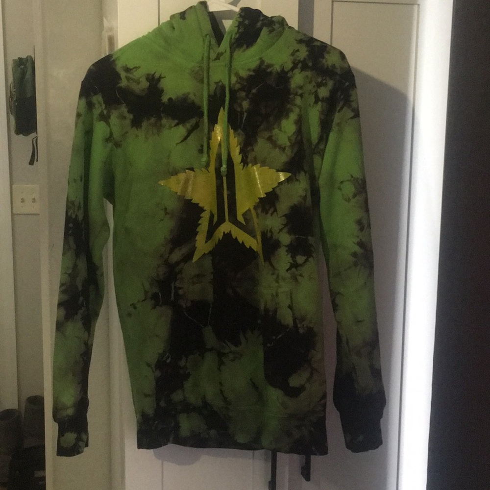 Jeffree Star tie dye leaf logo hoodie